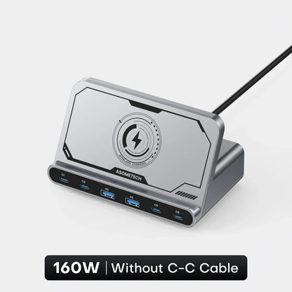 160W USB Charging Station – Ασύρματη Φόρτιση & GaN PD/PPS Fast Charger
