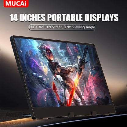 💻 MUCAI N140-S36 Φορητή Οθόνη 14” – Η απόλυτη λύση για εργασία & ψυχαγωγία παντού!