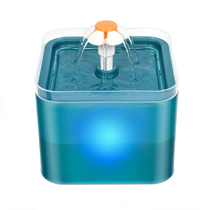 2L Pet Water Fountain 🐾💧 | LED Light ✨ | USB Powered 🔌 | Recirculating Filter ♻️ | For Cats & Dogs 🐶🐱
