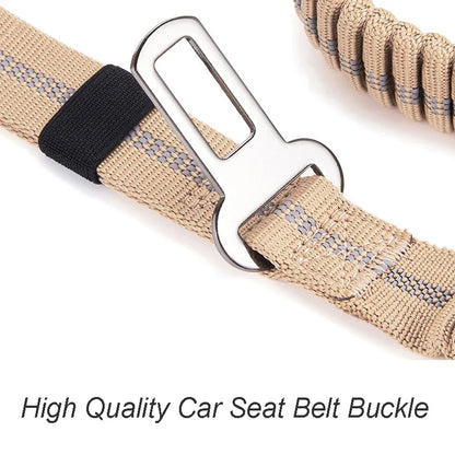 🚘🐕 Reflective Shock-Absorbing Dog Leash with Car Seatbelt – Tactical & Ανθεκτικό Bungee Λουρί 💥🦴 Αντοχή, έλεγχος & ασφάλεια – στη βόλτα και στο αυτοκίνητο!