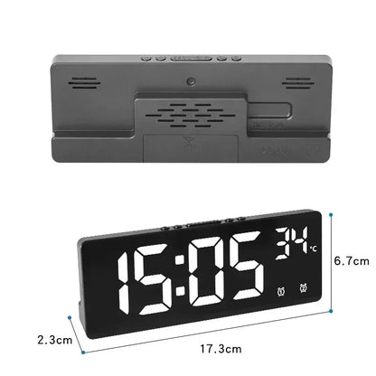 Ψηφιακό Ξυπνητήρι LED με Voice Control, Διπλό Alarm, Snooze & Ένδειξη Θερμοκρασίας