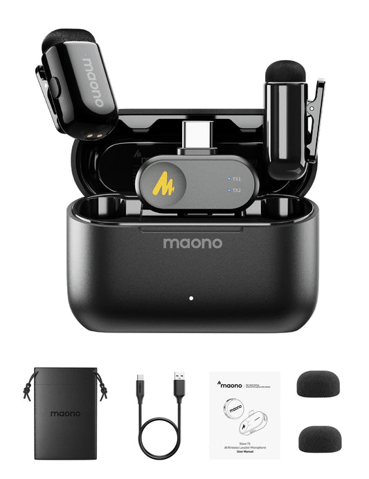 🎤 MAONO T1 Mini Wireless Lavalier Microphone 🎬