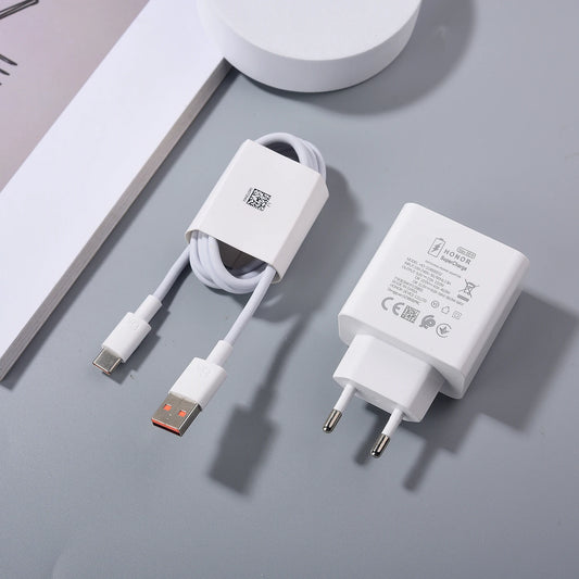 ⚡🔌 Honor 66W SuperCharge Plug 🚀 (EU/US + 6A USB-C Cable)