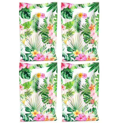 🌺 Χαβανέζικες Τσάντες Δώρων με Χερούλι – 10/20/50pcs | Hawaii Luau Tropical Beach Party Favor Bags για Γενέθλια & Εκδηλώσεις