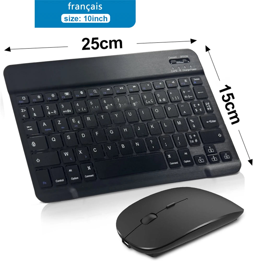 ⌨️🖱️ Bluetooth Wireless Keyboard & Mouse – Συμβατό με iOS, Android, Windows & iPad ✨