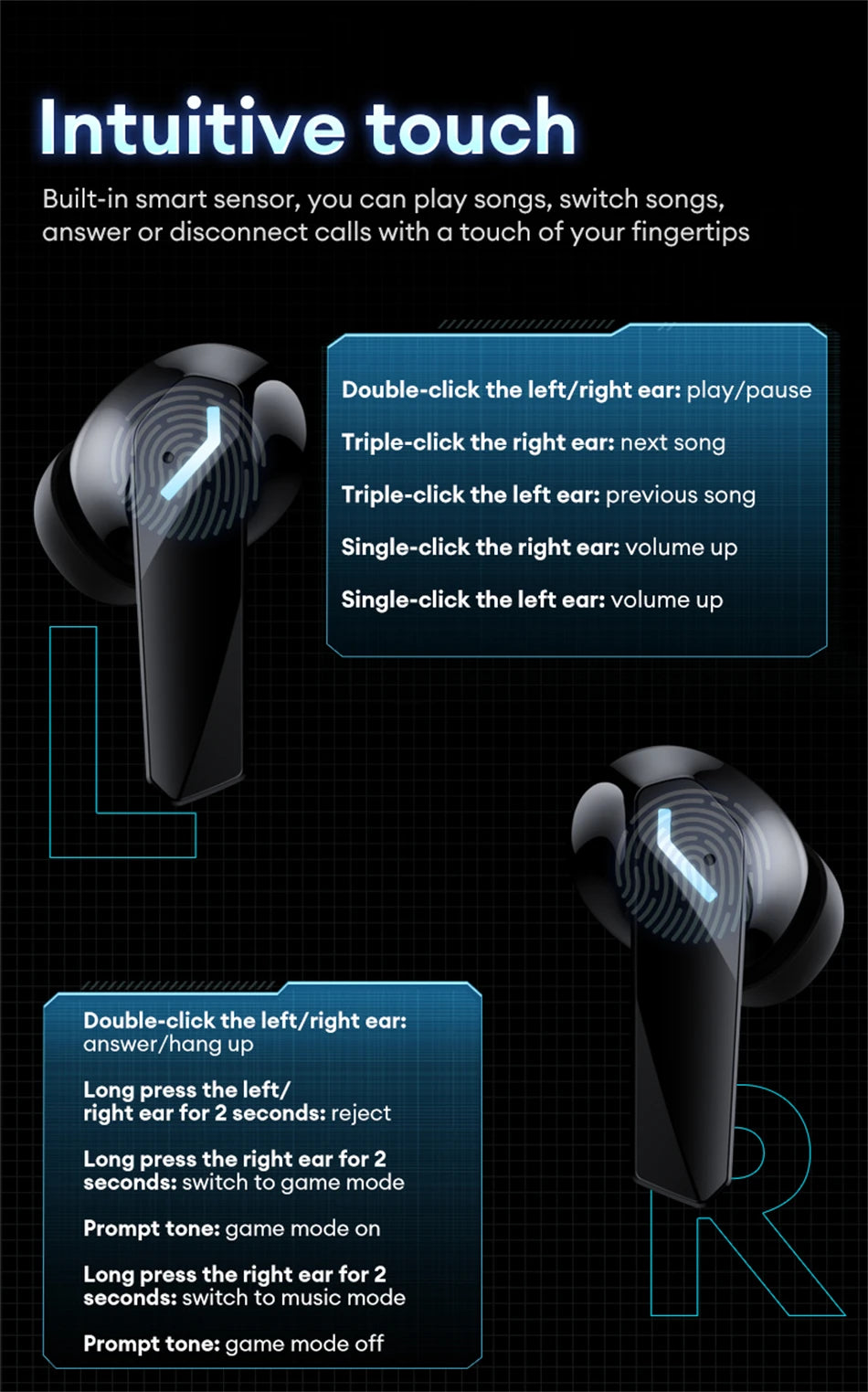 🎧 Lenovo XT53 Ασύρματα Bluetooth 5.4 Earbuds – Gaming Mode, LED Display & Αυτονομία έως 26 Ώρες
