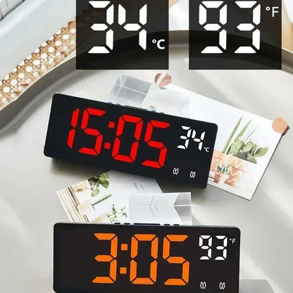 Ψηφιακό Ξυπνητήρι LED με Voice Control, Διπλό Alarm, Snooze & Ένδειξη Θερμοκρασίας