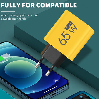 ⚡🔋 65W GaN USB PD Charger – Φορτιστής 3 Θυρών για Γρήγορη Φόρτιση 📱💻