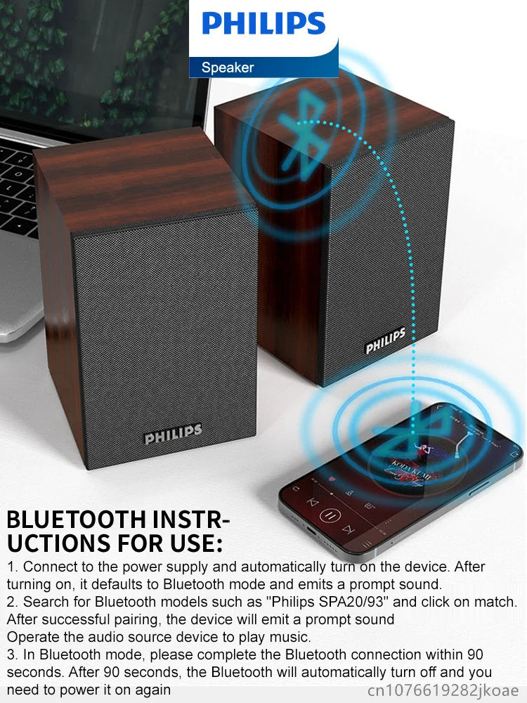 Philips SPA20 Bluetooth Speaker – 360° Surround Sound