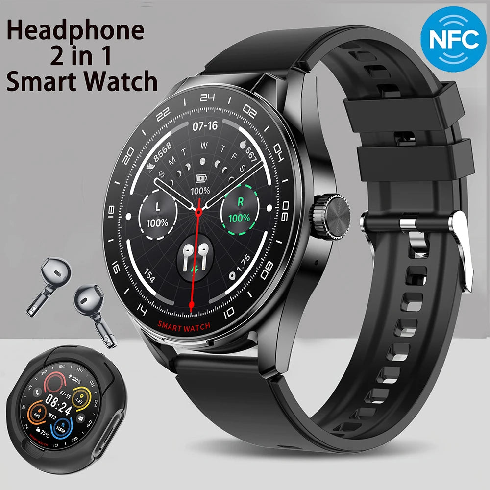 ⌚ GEJIAN D9 – Smart Watch με Ενσωματωμένα Bluetooth Ακουστικά 2-σε-1 | NFC, Κλήσεις, Καρδιακός Ρυθμός & Πολλαπλά Sports Modes