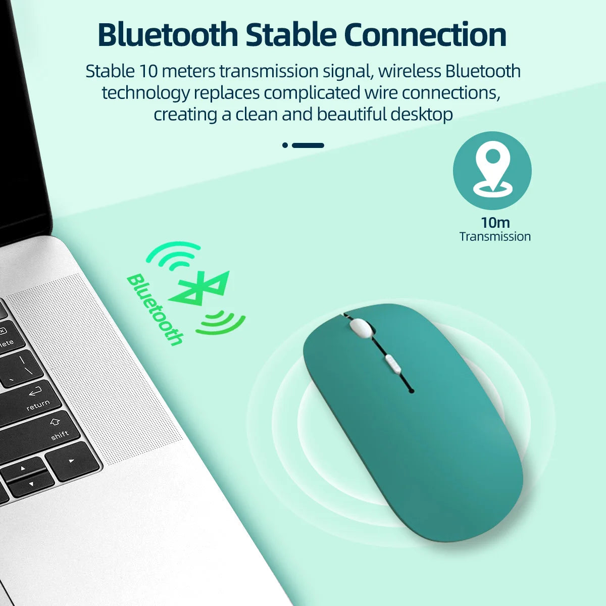 🖱️🔋 Ασύρματο Bluetooth Mouse για Tablet & Laptop – Ιδανικό για φορητές συσκευές με BT σύνδεση!