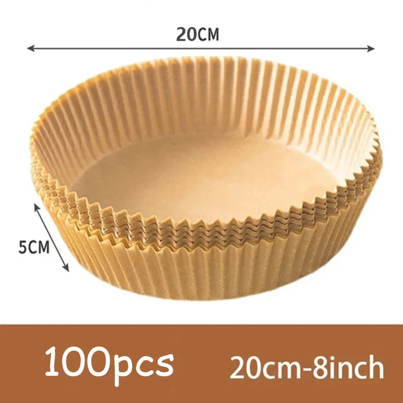 🍟 50τμχ Χαρτιά Air Fryer Μίας Χρήσης – Αντικολλητικά, Ανθεκτικά & Ανθεκτικά στη Θερμότητα 🧾🔥