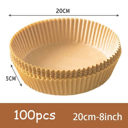 🍟 50τμχ Χαρτιά Air Fryer Μίας Χρήσης – Αντικολλητικά, Ανθεκτικά & Ανθεκτικά στη Θερμότητα 🧾🔥