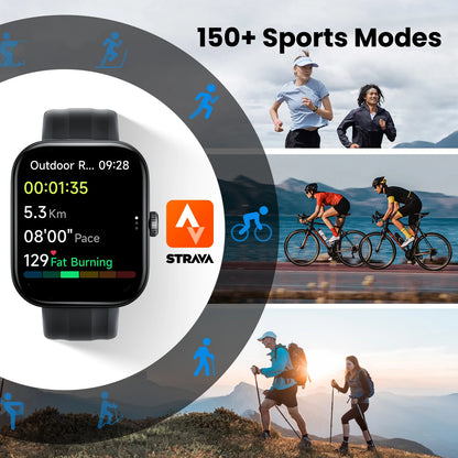 HAYLOU Watch Faro Smartwatch 2.01" – Bluetooth Κλήσεις, 150+ Αθλητικές Λειτουργίες, 12 Ημέρες Μπαταρία & 1ATM
