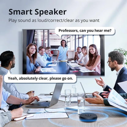 EMEET USB Conference Speakerphone with 2 Microphones & 360° Voice Pickup – for Zoom, Teams & Webex