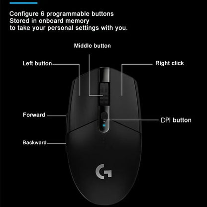 🎮 Logitech G304 / G305 Wireless Gaming Mouse – LIGHTSPEED, HERO Sensor, 12000DPI 🖱️⚡ Ασύρματο gaming χωρίς συμβιβασμούς – για FPS, MOBA & competitive play!