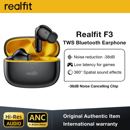 🎧 Realfit F3 ANC – Bluetooth Earphones με Active Noise Cancellation & HIFI Ήχο