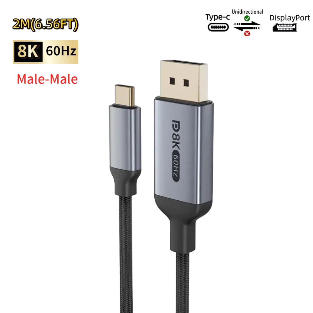 Καλώδιο USB-C σε DisplayPort 2.1 – 16K / 8K Ultra Performance