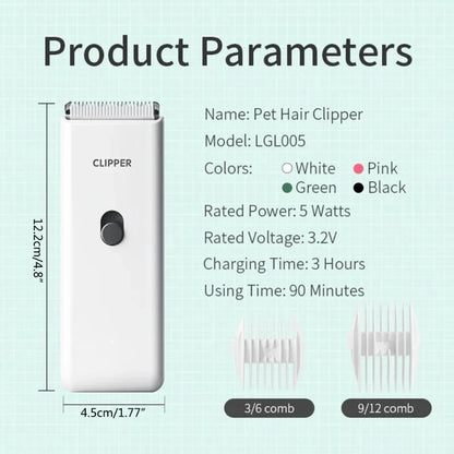 ✂️🐾 Electric Dog Hair Clipper – Επαναφορτιζόμενη Κουρευτική Μηχανή για Κατοικίδια 🔋🐶 Αθόρυβη, φορητή και αποτελεσματική – για άνετο και stress-free κούρεμα στο σπίτι!