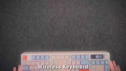 ⌨️🔥 FREEWOLF M96 Wireless Mechanical Keyboard 🌈 Gradient Keycaps | 🔄 Dual-Mode BT/2.4G | 🖥️ OLED Οθόνη | 🔋 Μπαταρία μεγάλης διάρκειας