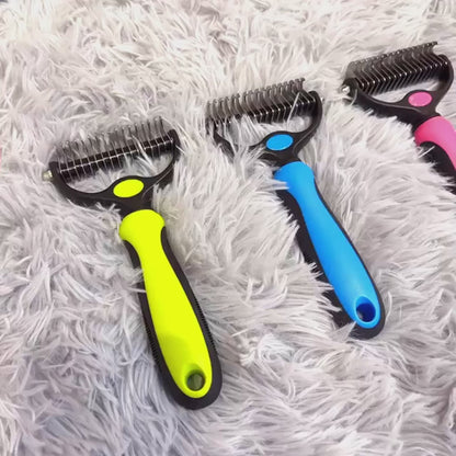 🪮🐾 Double-Sided Pet Knot Comb – Χτένα Αφαίρεσης Κόμπων για Σκύλους & Γάτες ✂️🐶🐱 Τέλος στους κόμπους & τις μπλεγμένες τρίχες – με εργονομική σχεδίαση & υψηλή απόδοση!