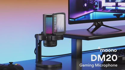 🎤🌈 Maono Gamerwave DGM20S – USB RGB Gaming Microphone με Noise Canceling ⚡