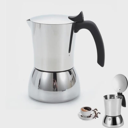 ☕✨ Stainless Steel Moka Pot – Αυθεντικός Ιταλικός Espresso Παντού! ✨☕  Stainless Steel Stovetop Espresso Maker