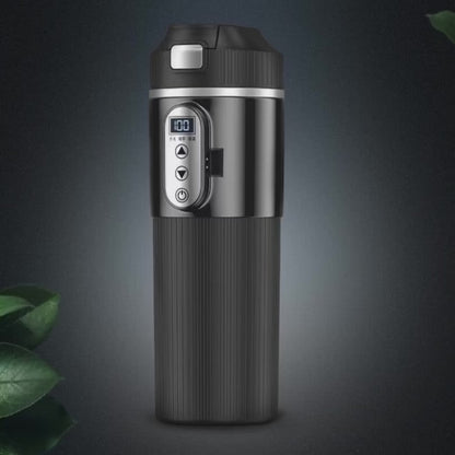 🚗☕ 500ml Ηλεκτρικό Θερμός Αυτοκινήτου | Car Heating Cup με LCD Οθόνη & Ρυθμιζόμενη Θερμοκρασία 🔥 | 12V/24V In-Car Kettle