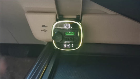 🚗 Bluetooth 5.0 FM Transmitter για Αυτοκίνητο – Handsfree Κλήσεις, MP3 Player & Γρήγορη Φόρτιση 22.5W