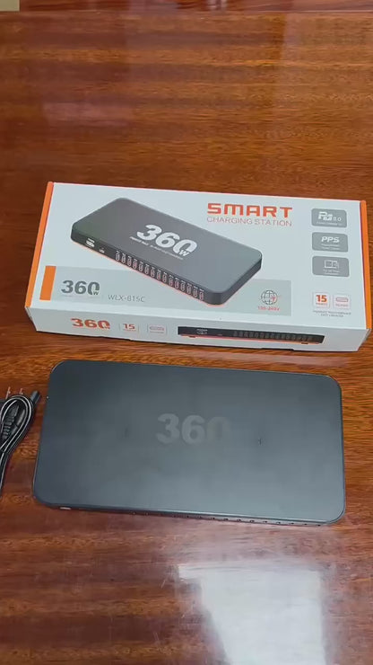 ⚡ 360W USB Φορτιστής 15 σε 1 – PD 24W Fast Charge με LED Οθόνη Η απόλυτη λύση για φόρτιση πολλών συσκευών ταυτόχρονα, γρήγορα και με ασφάλεια! 🔋📱💻