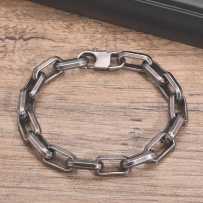 ⛓️ Vintage Byzantine Chain Bracelet – Ανδρικό Βραχιόλι από Ανοξείδωτο Ατσάλι | Retro Πλεκτό Design για Μοντέρνους & Κλασικούς Άνδρες