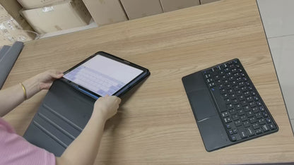 💻✨ Keyboard Case με Touchpad & Backlight – Συμβατό με iPad 7/8/9th Gen, Air3 & Pro 10.5" ✨📱